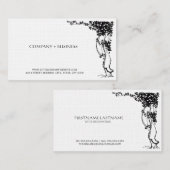 エレガントヴィンテージ美しいアートビジター葉カード 名刺 (正面/裏面)