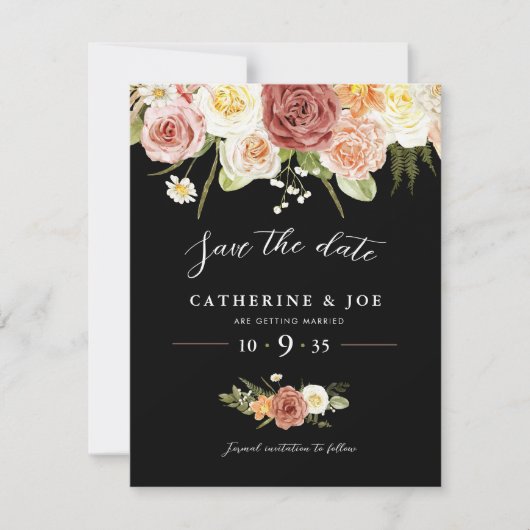 エレガントヴィンテージ自然フローラ保存日付 (正面)