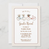 エレガントヴィンテージ自転車の性別の表示 招待状 (正面)