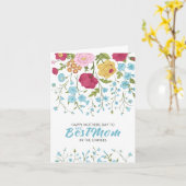 エレガントヴィンテージ花最高の母さん幸せな母の日 カード (黄色い花)