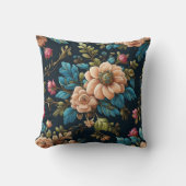 エレガントヴィンテージ花柄 クッション (正面)