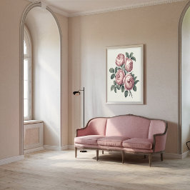 エレガントヴィンテージ英語ブルーミングバラポスター ポスター