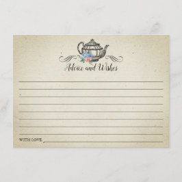 エレガントヴィンテージ茶パーティー アドバイスカード