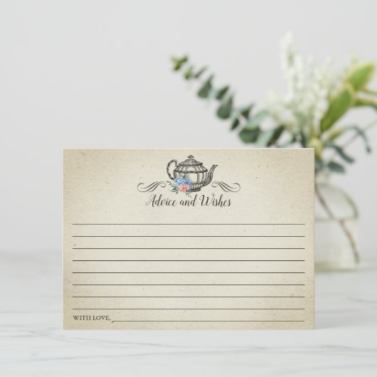 エレガントヴィンテージ茶パーティー アドバイスカード (スタンド正面)
