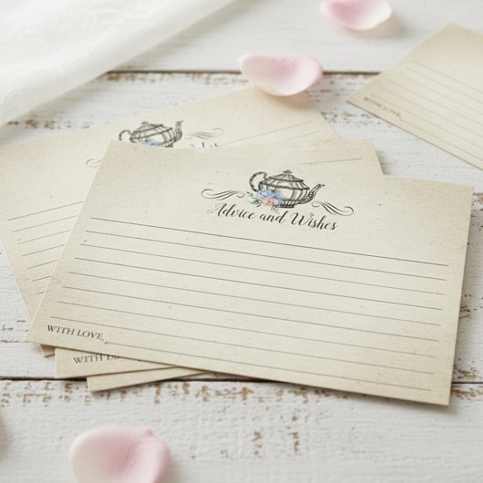 エレガントヴィンテージ茶パーティー アドバイスカード