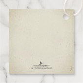 エレガントヴィンテージ茶パーティー |ブライダルシャワー フェイバータグ (裏面)