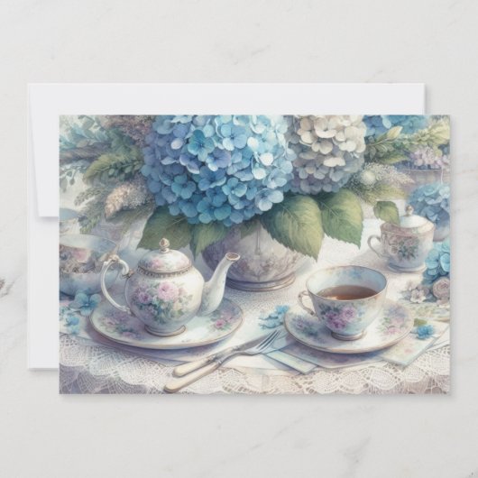 エレガントヴィンテージ茶パーティー 招待状 (裏面)