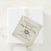 エレガントヴィンテージ茶パーティー |赤ちゃんシャワー フェイバータグ (インサイチュ)