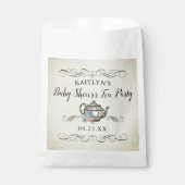 エレガントヴィンテージ茶パーティー |赤ちゃんシャワー フェイバーバッグ (正面)
