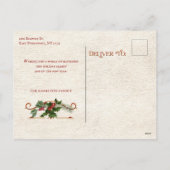 エレガントヴィンテージ華美スタイルノエルフローラ シーズンポストカード (裏面)