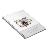 エレガントヴィンテージ薄紫フローラカメラ撮影 ノートブック (右側)