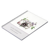 エレガントヴィンテージ薄紫フローラカメラ撮影 ノートブック (左側)