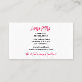 エレガントヴィンテージ裁縫マシカラフルン 名刺 (裏面)