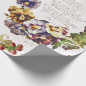 エレガントヴィンテージ詩の花アンティーク本 ラッピングペーパー (角)