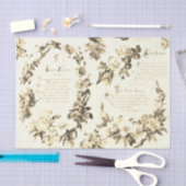 エレガントヴィンテージ詩の花ベージュ 薄葉紙 (クラフト)