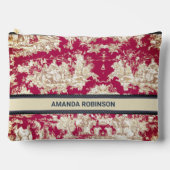 エレガントヴィンテージ赤い湖トイレデジュイミモノグラム アクセサリーポーチ (正面)