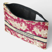 エレガントヴィンテージ赤い湖トイレデジュイミモノグラム アクセサリーポーチ (見開き)