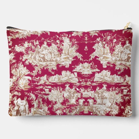 エレガントヴィンテージ赤い湖トイレデジュイミモノグラム アクセサリーポーチ (裏面)