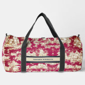 エレガントヴィンテージ赤い湖トイレデジュイミモノグラム ダッフルバッグ (正面)