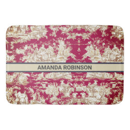 エレガントヴィンテージ赤い湖トイレデジュイミモノグラム バスマット