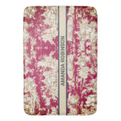 エレガントヴィンテージ赤い湖トイレデジュイミモノグラム バスマット (正面縦)