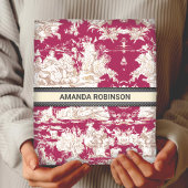 エレガントヴィンテージ赤い湖トイレデジュイミモノグラム ラッピングペーパーシート