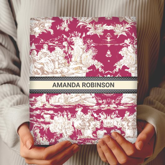 エレガントヴィンテージ赤い湖トイレデジュイミモノグラム ラッピングペーパーシート