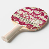 エレガントヴィンテージ赤い湖トイレデジュイミモノグラム 卓球ラケット (正面アングル)