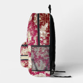 エレガントヴィンテージ赤い湖トイレデジュイモノグラム プリントバックパック (右)