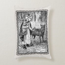 エレガントヴィンテージ赤乗用フードバスケットウッド アクセントクッション