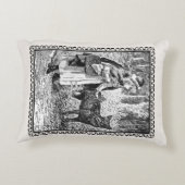 エレガントヴィンテージ赤乗用フードバスケットウッド アクセントクッション (裏面)