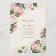 エレガントヴィンテージ赤面ピンクフローラ結婚ズ