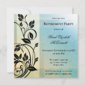 エレガントヴィンテージ退職パーティの招待状 招待状 (正面)