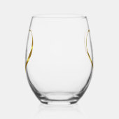 エレガントヴィンテージ金ゴールドハートブライダルシャワー ステムなしワイングラス (右)