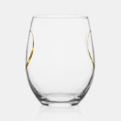 エレガントヴィンテージ金ゴールドハートブライダルシャワー ステムなしワイングラス (左)