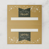 エレガントヴィンテージ金ゴールドライブ結婚ラリの座席表 プレイスカード (外部開封)