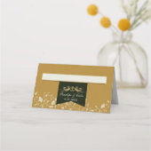 エレガントヴィンテージ金ゴールドライブ結婚ラリの座席表 プレイスカード (裏面)