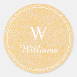 エレガントヴィンテージ金ゴールド点々のあるフローラ縁ど ラウンドシール