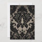 エレガントヴィンテージ金ゴールド黒ダマフォーマルスク結婚式 招待状 (裏面)