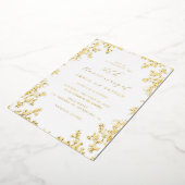 エレガントヴィンテージ金ゴールド50周年記念パーティー 箔招待状 (回転した状態)