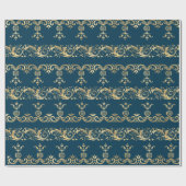 エレガントヴィンテージ金巻包み紙 ラッピングペーパー (フラット)