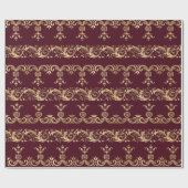 エレガントヴィンテージ金巻包み紙 ラッピングペーパー (フラット)