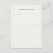 エレガントヴィンテージ青フローラ枠 | リネン結婚ズ エンクロージャーカード (裏面)