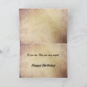 エレガントヴィンテージ音楽誕生日ユーモアカード カード (内部)