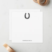 エレガントヴィンテージ馬蹄名 ノートカード (正面/裏面インサイチュ)