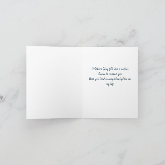 エレガントヴィンテージ鳥の母の日 カード (内部)