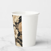 エレガントヴィンテージ黒花柄 紙コップ (左)