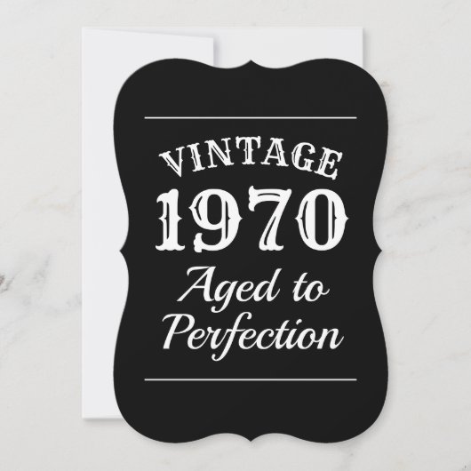 エレガントヴィンテージ50バースデーパーティ招待状 招待状 (正面)