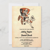 エレガントヴィンテージ50sカップルクラシックの結婚レトロ 招待状 (正面)