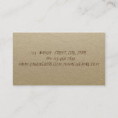 エレガントヴィンテージ，クラフト，ドレス 名刺 (裏面)